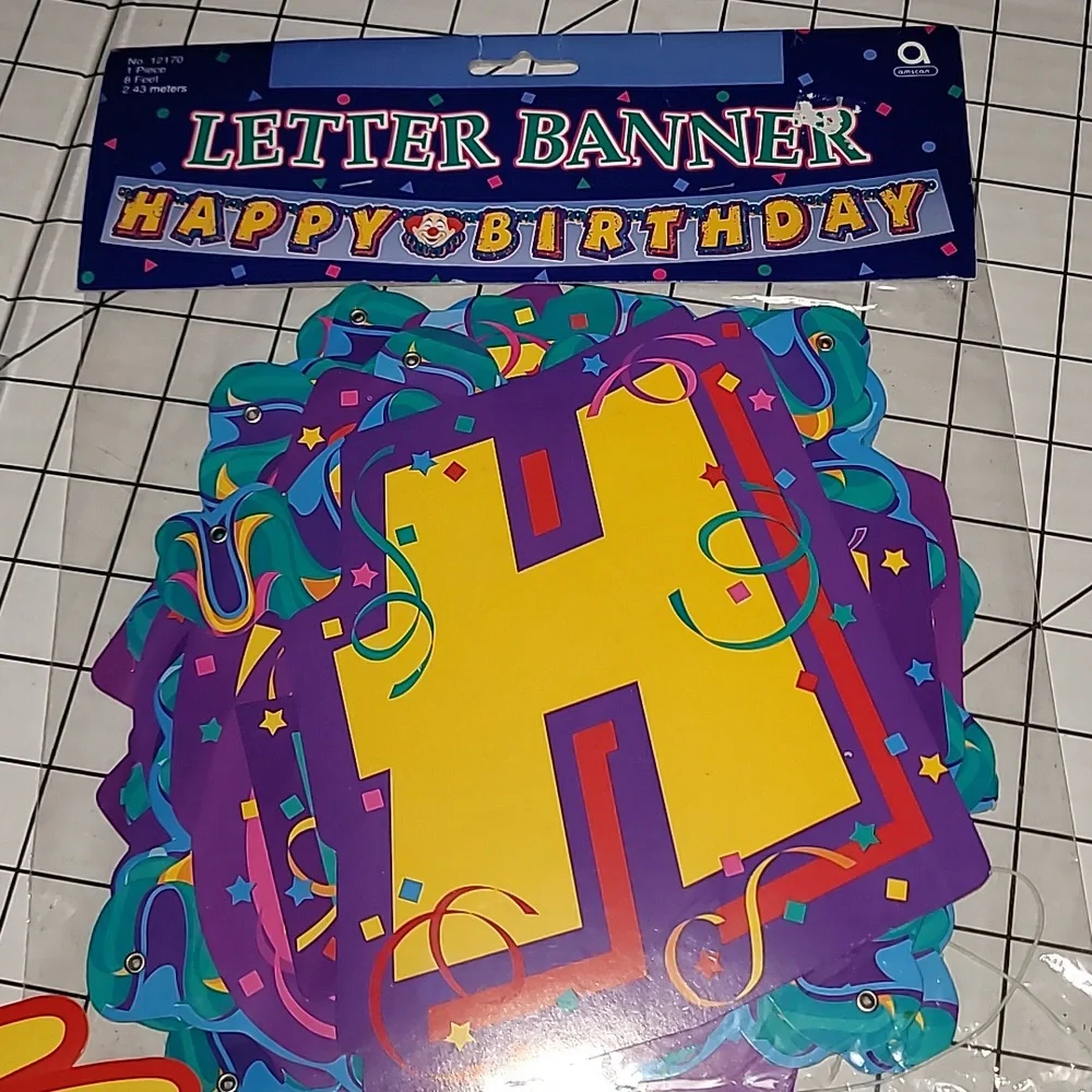 Birthday Banner and Numbers / Stickers‎ NWOT